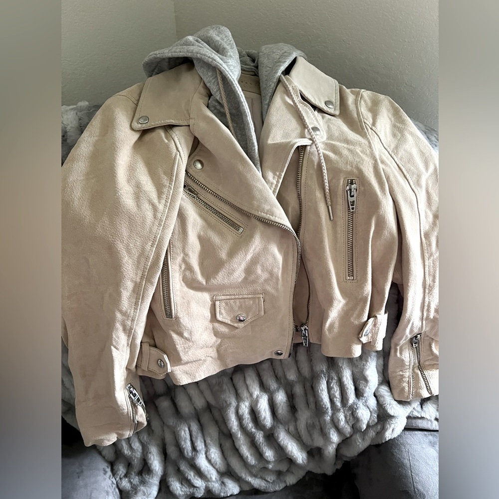 Cropped biker jacket